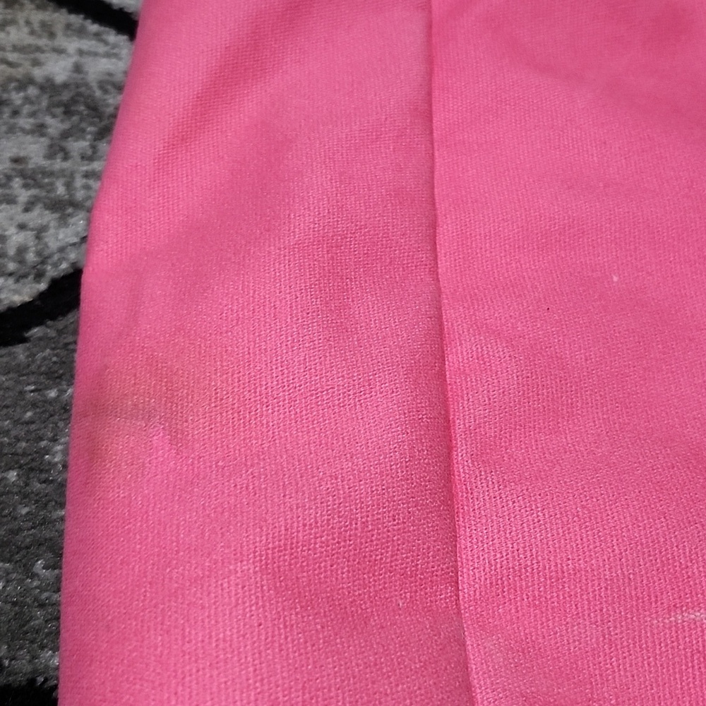 VICTORIA SECRET 2014 LARGE PINK CANVAS FAUX-LEATHER STRAPS COATED TOTE-BAG - Picture 8 of 12